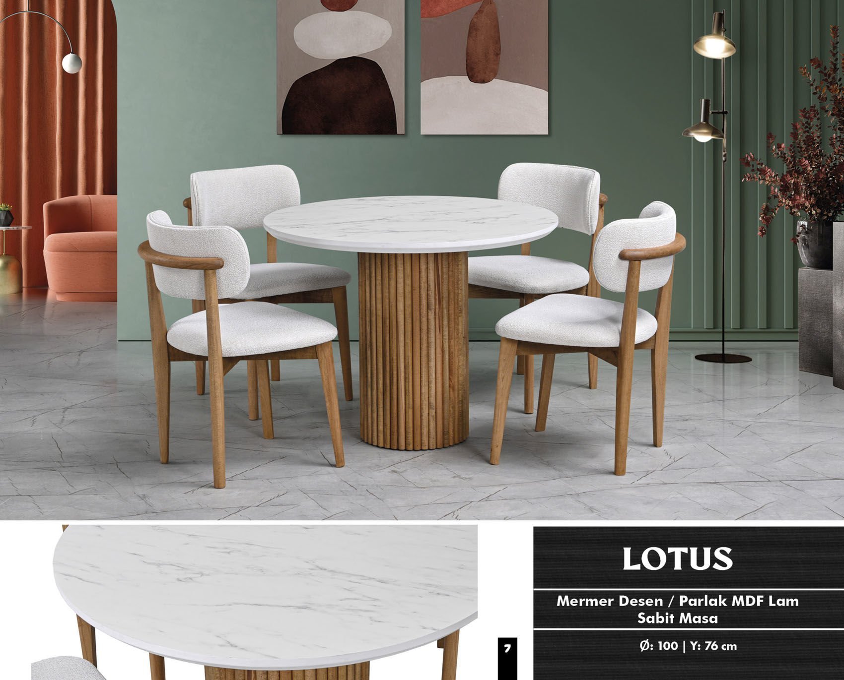 Lotus Mutfak Masa Sandalye Takımı