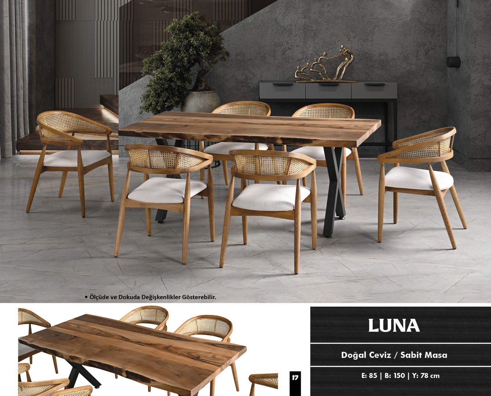 Luna Mutfak Masa Sandalye Takımı