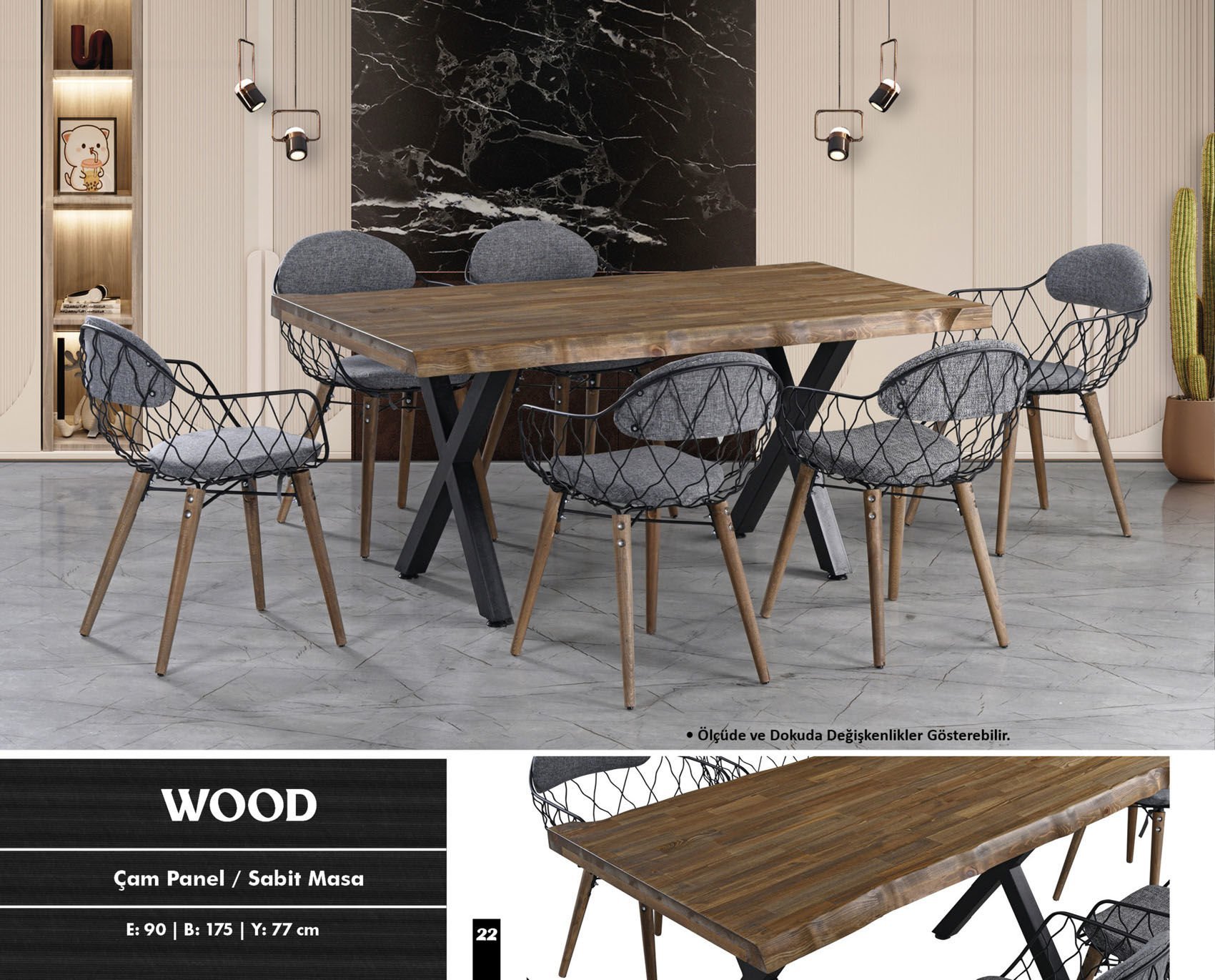 Wood Mutfak Masa Sandalye Takımı