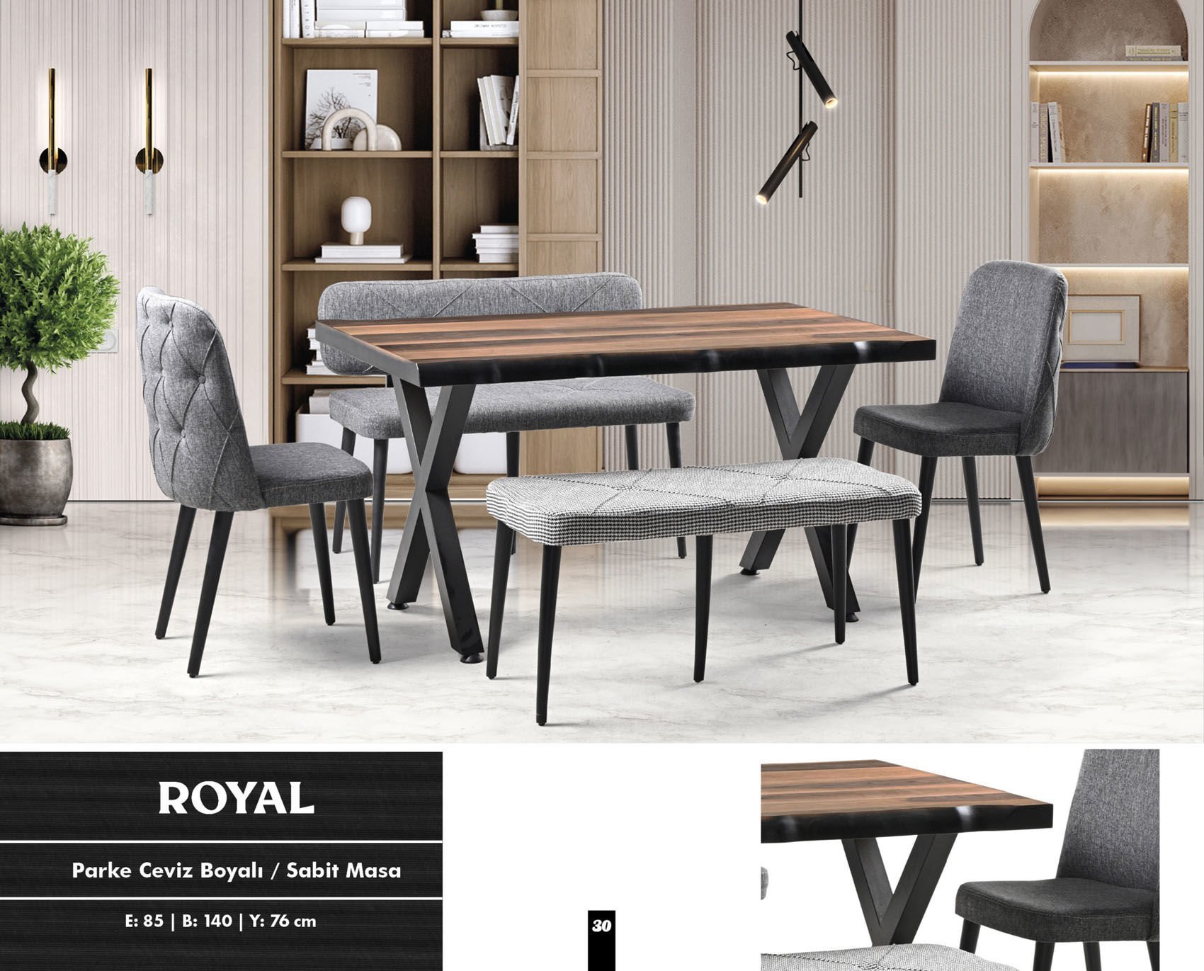Royal Mutfak Masa Sandalye Takımı