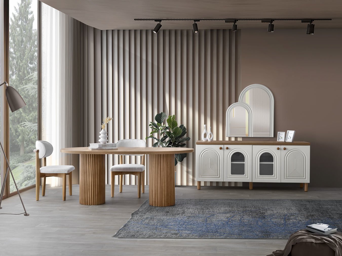 Bodrum Yemek Odası Takımı %100 MDF