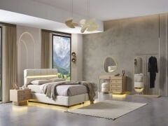 Nice Açık Meşe Yatak Odası Takımı %100 MDF
