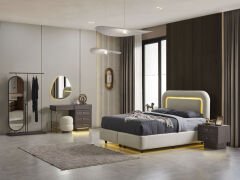 Nice Koyu Ceviz Yatak Odası Takımı %100 MDF