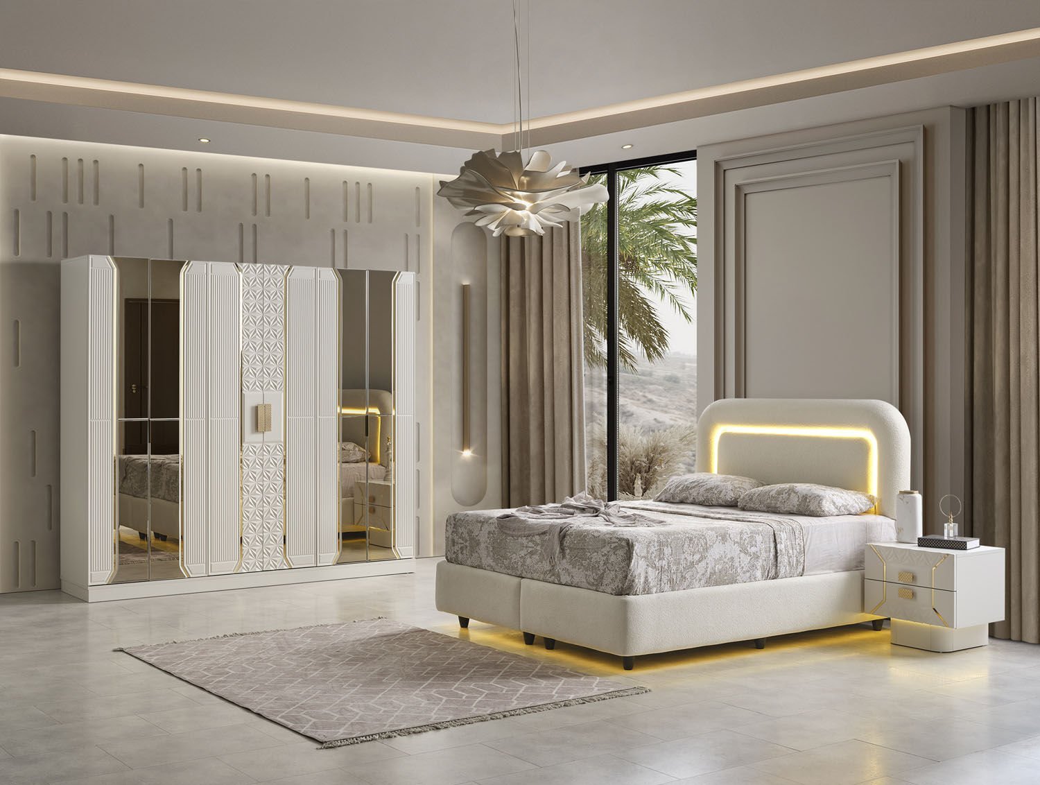 Cannes Yatak Odası Takımı %100 MDF