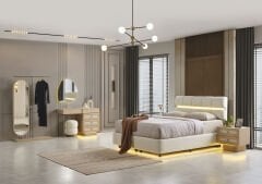 Como Açık Meşe Yatak Odası Takımı %100 MDF