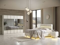 Olbia Beyaz Yatak Odası Takımı %100 MDF