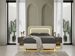 Leros Koyu Ceviz Yatak Odası Takımı %100 MDF