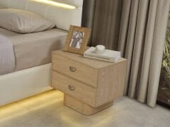 Leros Açık Meşe Yatak Odası Takımı %100 MDF