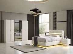 Luton Beyaz Yatak Odası Takımı %100 MDF