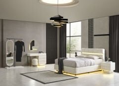 Luton Beyaz Yatak Odası Takımı %100 MDF