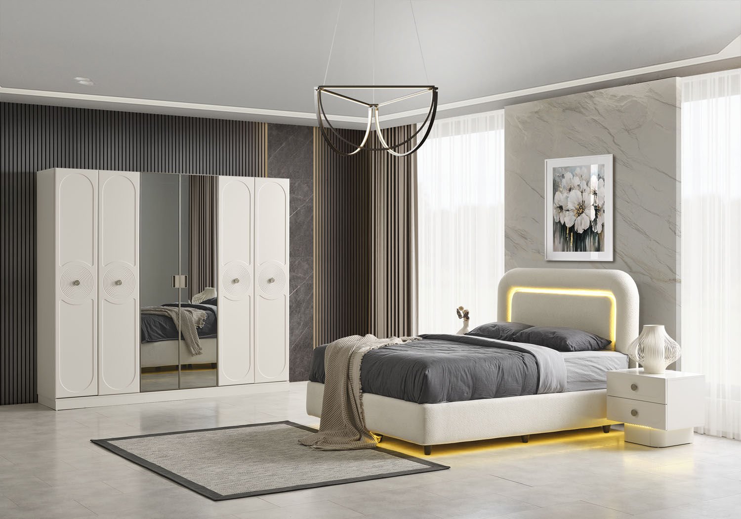 Corfu Yatak Odası Takımı %100 MDF