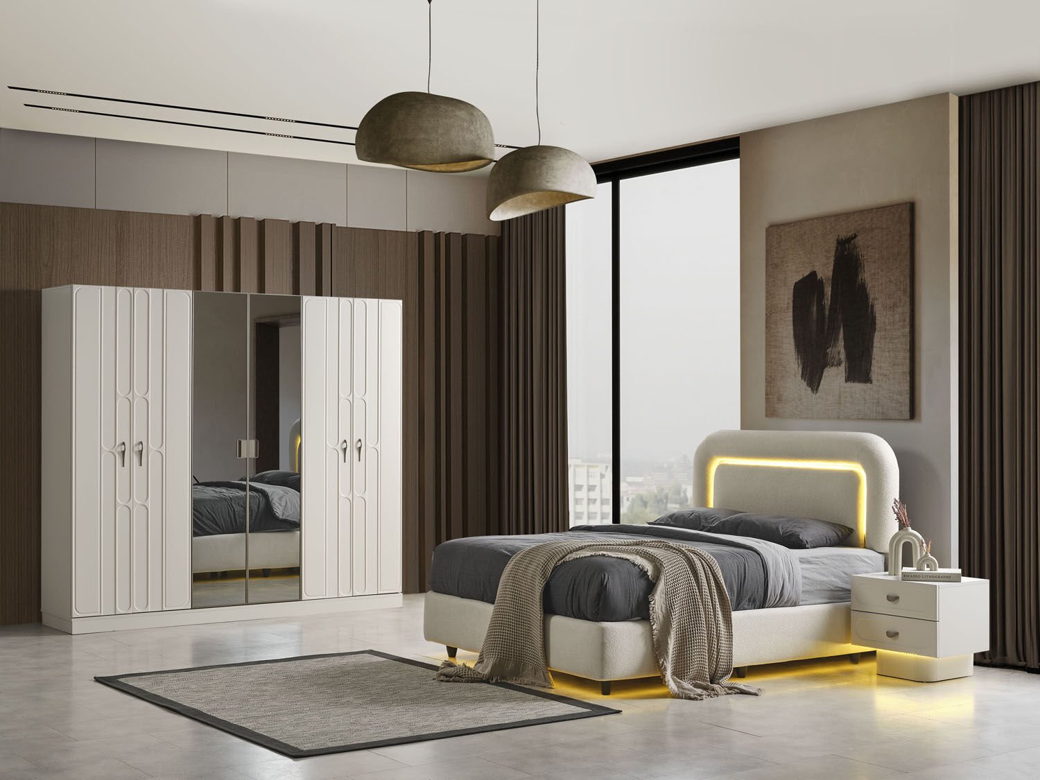 Nancy Yatak Odası Takımı %100 MDF