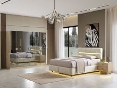 Münich Açık Meşe Yatak Odası Takımı %100 MDF