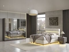 Münich Koyu Ceviz Yatak Odası Takımı %100 MDF